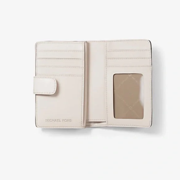 MICHAEL KORS - Jet Set Medium Floral Embellishment Signature Logo Bi-Fold Wallet - Picture 2 of 4